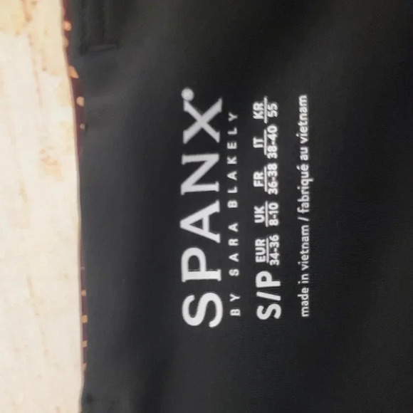 SPANX Womens Small Wine/Rose Gold Metallic Mist 7/8 Athletic Leggings        #39 - Picture 10 of 10